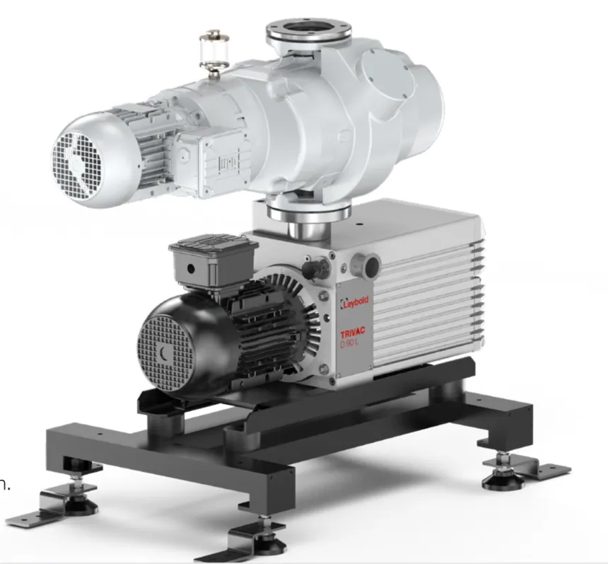 coupling with roots pump کوپل کردن پمپ روتس با پمپ روتاری لیبولد